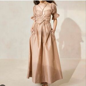 Loeffler Randall Striped Long Dress NWT